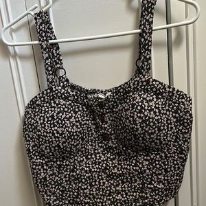 Cropped Floral Tank